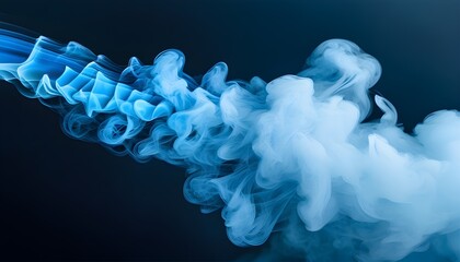 Wall Mural - Ethereal Dance of Blue Smoke in Light