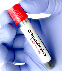 Sticker - Blood sample for Orthonairovirus test.