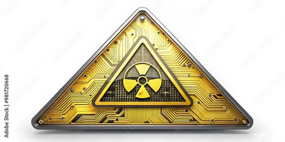 Simple yet striking illustration of a warning sign featuring X-ray ...