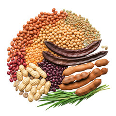 Wall Mural - beans  isolated on transparent background png