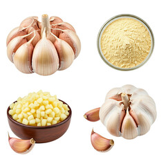 Wall Mural - garlic isolated on transparent background png
