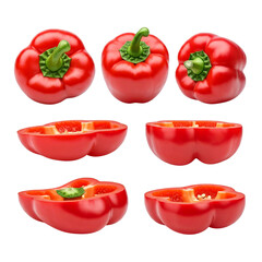 Wall Mural - red  peppers isolated on transparent background png