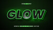 © Mulart Gallery - Glowing green text effect, editable bright light theme text style effect