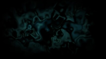 Wall Mural - dark swirling background. black and teal dynamic seamless looping animation.