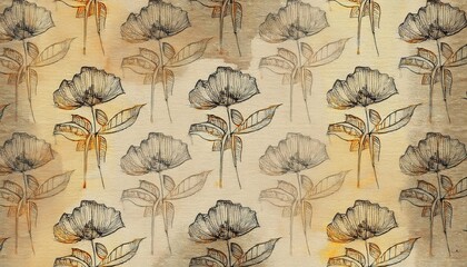 Elegant Ginkgo Leaf Seamless Pattern for Decorative Design and Textile