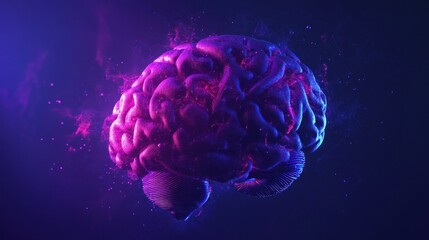 Neon Brain Abstract