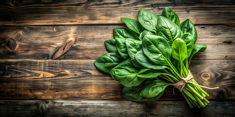 Vintage of spinach on background, spinach, vegetable, vintage,retro, isolated, green, healthy, organic, ingredient, botanical