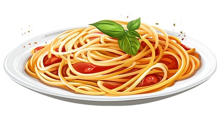 A plate of spaghetti topped with rich tomato sauce, offering a classic and flavorful Italian dish.