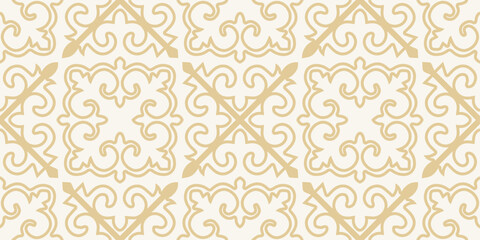 Aufkleber - The ornament is ornate from rhombuses. Stylish decor, seamless retro ornament.