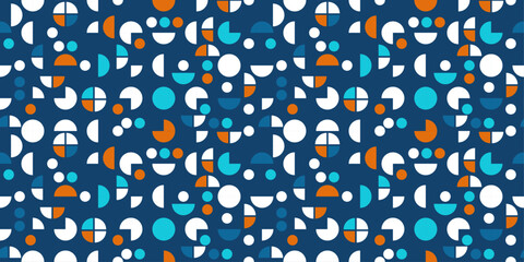 Leinwandbilder - Abstract pattern of circles. Half and quarter circles on a seamless pattern.