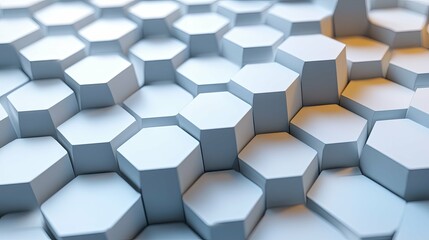 Wall Mural - Abstract hexagonal pattern with soft lighting