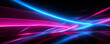 © PNPImages - Neon blue, pink and purple waves against a black background