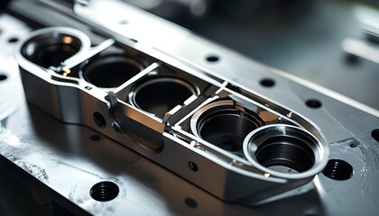 Sleek Metallic Machinery Parts Showcasing Quality and Innovation in Contemporary Industrial Design