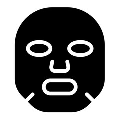 Poster - facial mask glyph icon