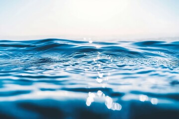 Wall Mural - blue water ripples with glimmering sunlight