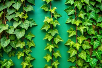 Sticker - Green ivy vines crawling up wall with vibrant leaves