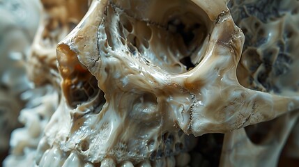 Close-Up of a Human Skull: A Detailed Look at the Anatomy