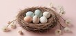 © MdNazim - A Religious-Themed Greeting with Quail Eggs and Delicate Spring Elements
