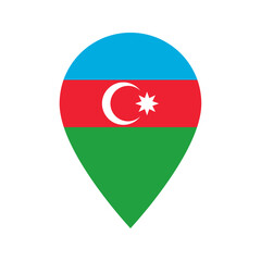 Sticker - Azerbaijan flag location icon