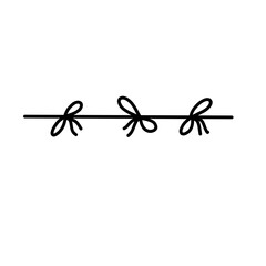 Canvas Print - ribbon bow line icon