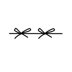 Canvas Print - ribbon bow line icon