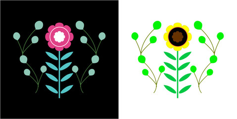 Sticker - vector a flowers