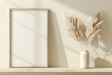 Poster - Minimalist Home Decor with Pampas Grass