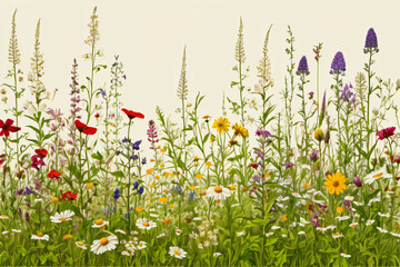 Canvas Print - flowers in the grass