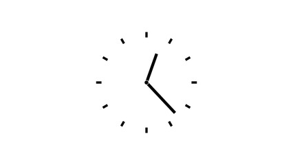 Abstract analog wall clock timer icon illustration background 4k.