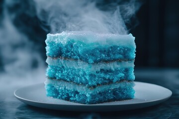 Sticker - Vibrant blue cake with icy texture