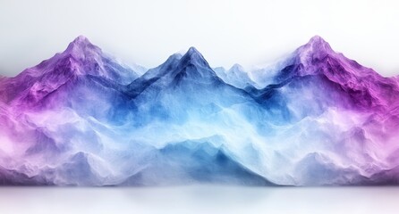 Canvas Print - Surreal mountain landscape with vibrant colors