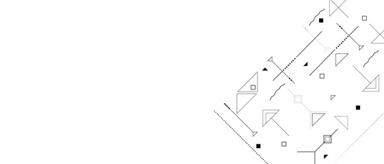 Sticker - Global communication technology background design. Abstract geometric dots and lines connection circuit concept.