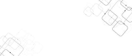 Fototapete - Vector background abstract technology communication data Science. White graphic background dots with connections technologies and sharing data as abstract concept.