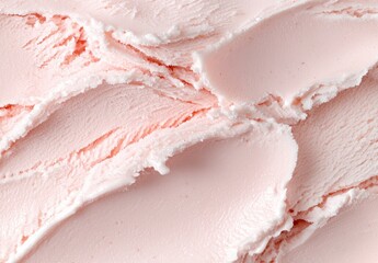 Poster - Close-up of pink ice cream texture