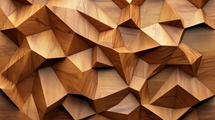 Wall Mural - Abstract Wooden Geometric Pattern Background