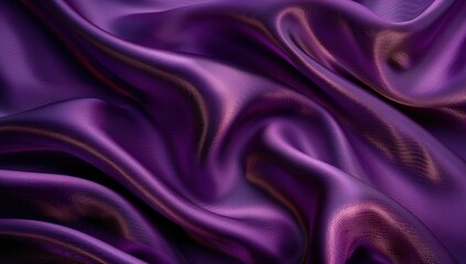 Wall Mural - Purple Satin Draped Fabric