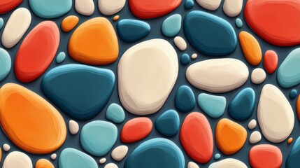 Wall Mural - Colorful Abstract Pebble Texture for Creative Projects