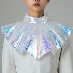 Sticker - Sparkling iridescent fashion collar