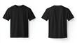 © Narongsag - Black T Shirt Mockup   Front and Back View