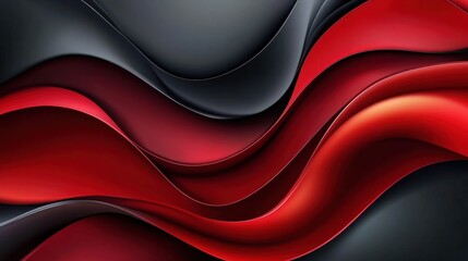 Wall Mural - Abstract background waves. Black and red abstract background for wallpaper oder business card. Webdesign