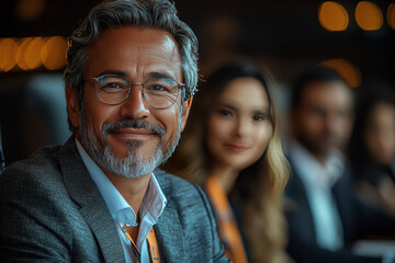 Poster - Smiling businessman in a conference