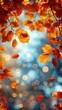 © Kamil - Golden autumn trees and falling maple leaves on a blurred background