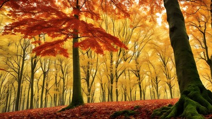 forest with autumn