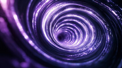 Wall Mural - purple glowing vortex tunnel abstract background