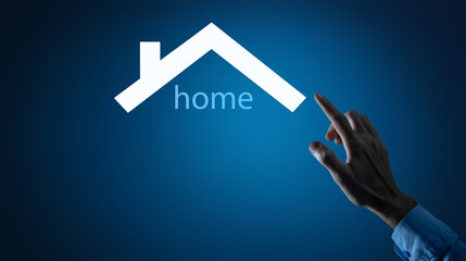 house icon of home and family concept