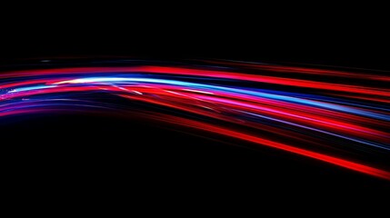 Sticker - Abstract Light Trails in Red and Blue