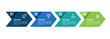 © Inactive - 4 process infographic arrows design template. Planning, Marketing, Strategy and Business presentation. Vector illustration.