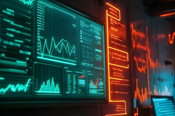 Sticker - stock market graphs