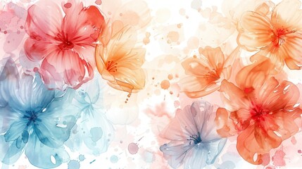 Canvas Print - Watercolor Floral Illustration