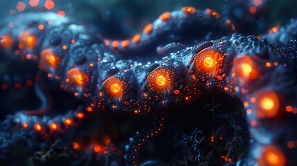 glowing organic structure: a journey into the unknown